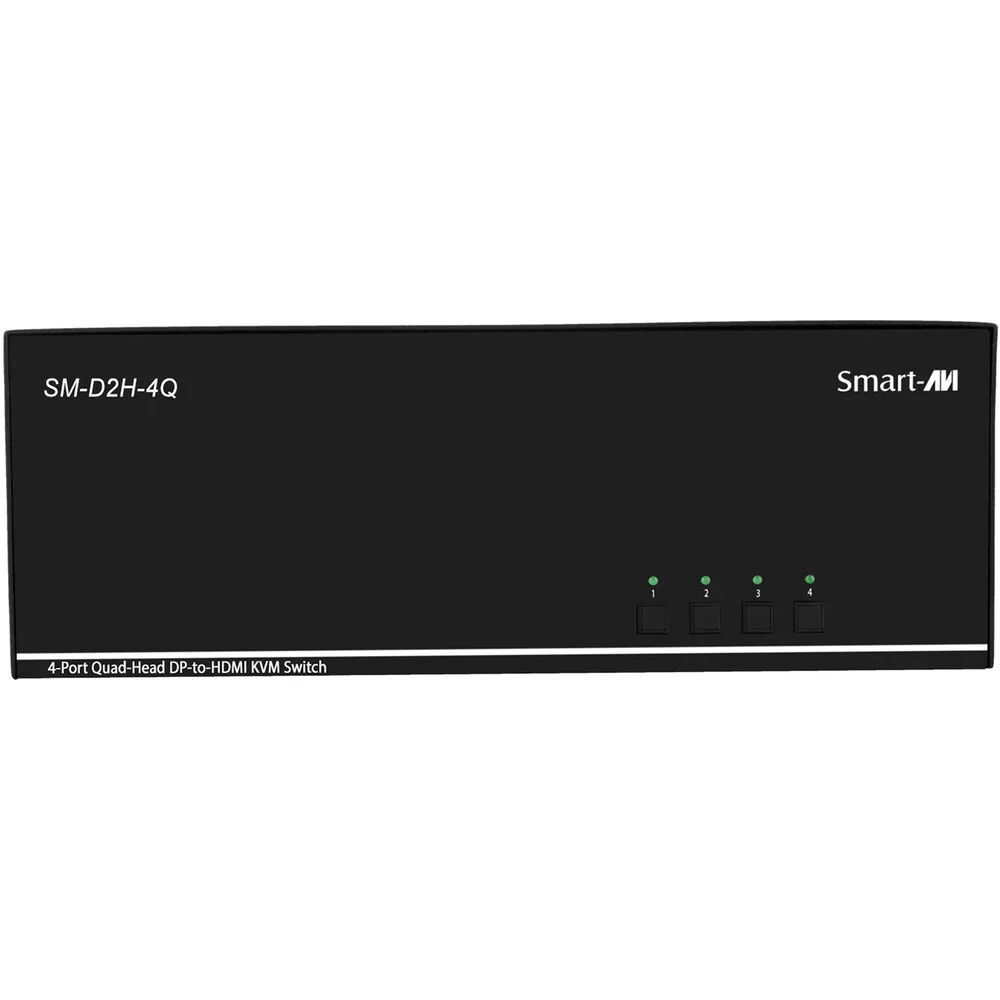 Smart-AVI SM-D2H-4Q 4-Port, Quad-Head 4K DisplayPort to HDMI KVM Switch - Image 2