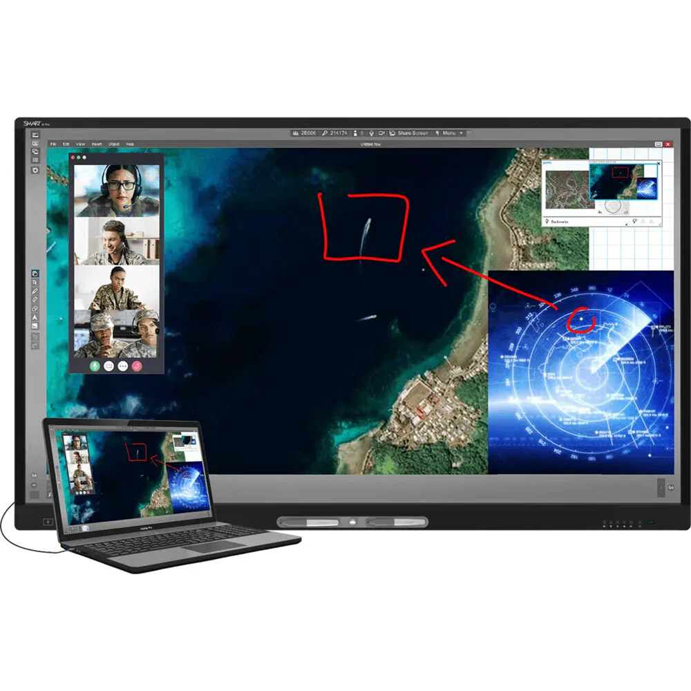 SMART Technologies M Pro High Secure Series TAA 55" UHD 4K Touch Screen Commercial Monitor - Image 3
