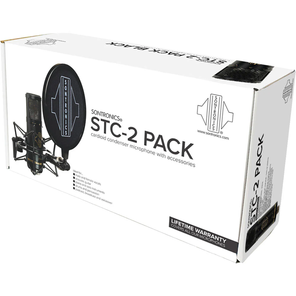 Sontronics STC-2 Large-Diaphragm Condenser Microphone with All-in-One Recording Package (Black) - Image 4