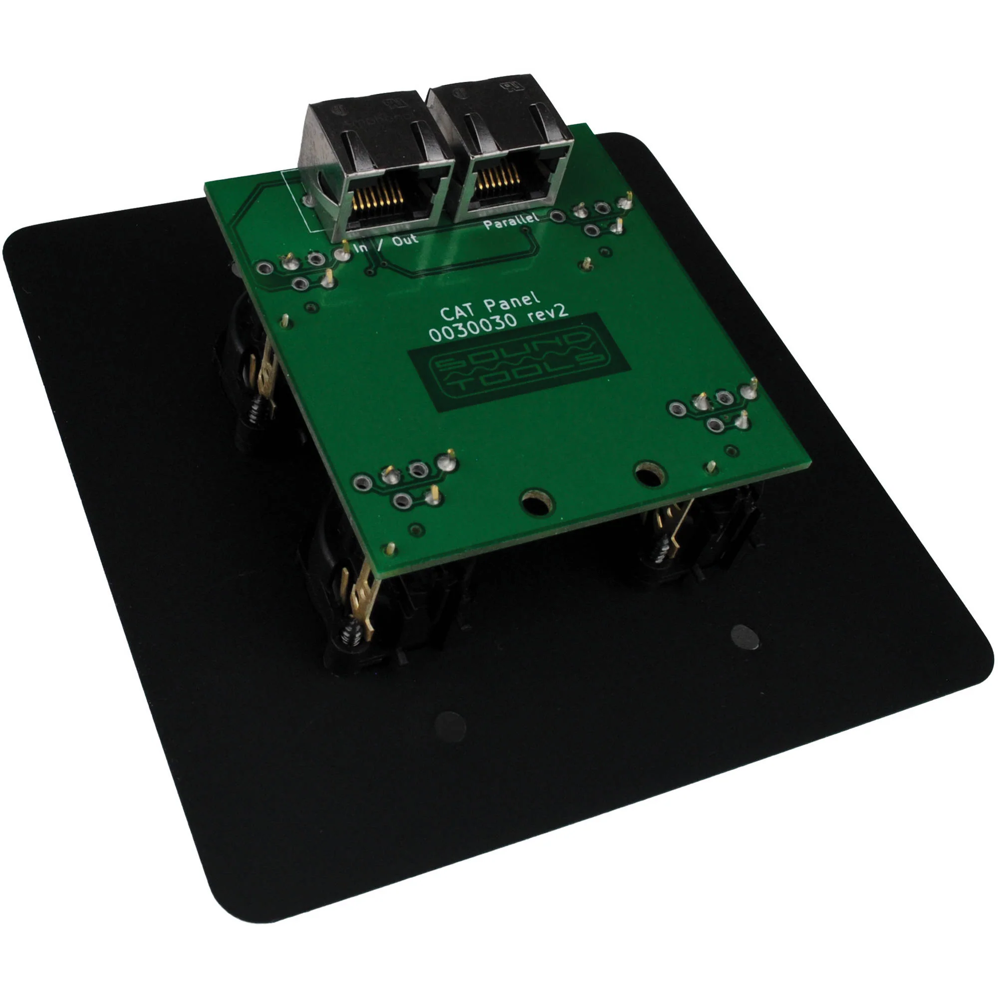 SoundTools WallCAT MX-B Wall Plate with Four XLR 3-Pin Male Connectors (Black) - Image 4