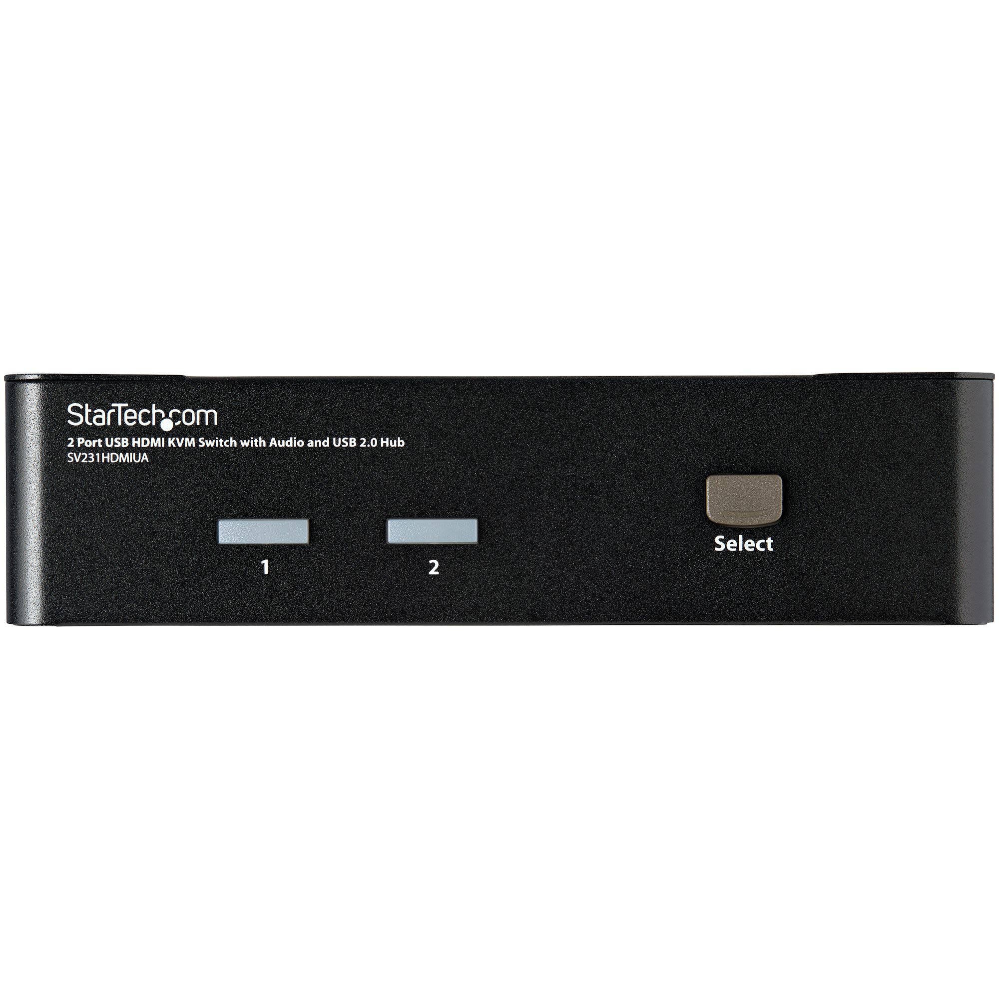 StarTech 2-Port USB HDMI KVM Switch with Audio and USB 2.0 Hub - Image 3