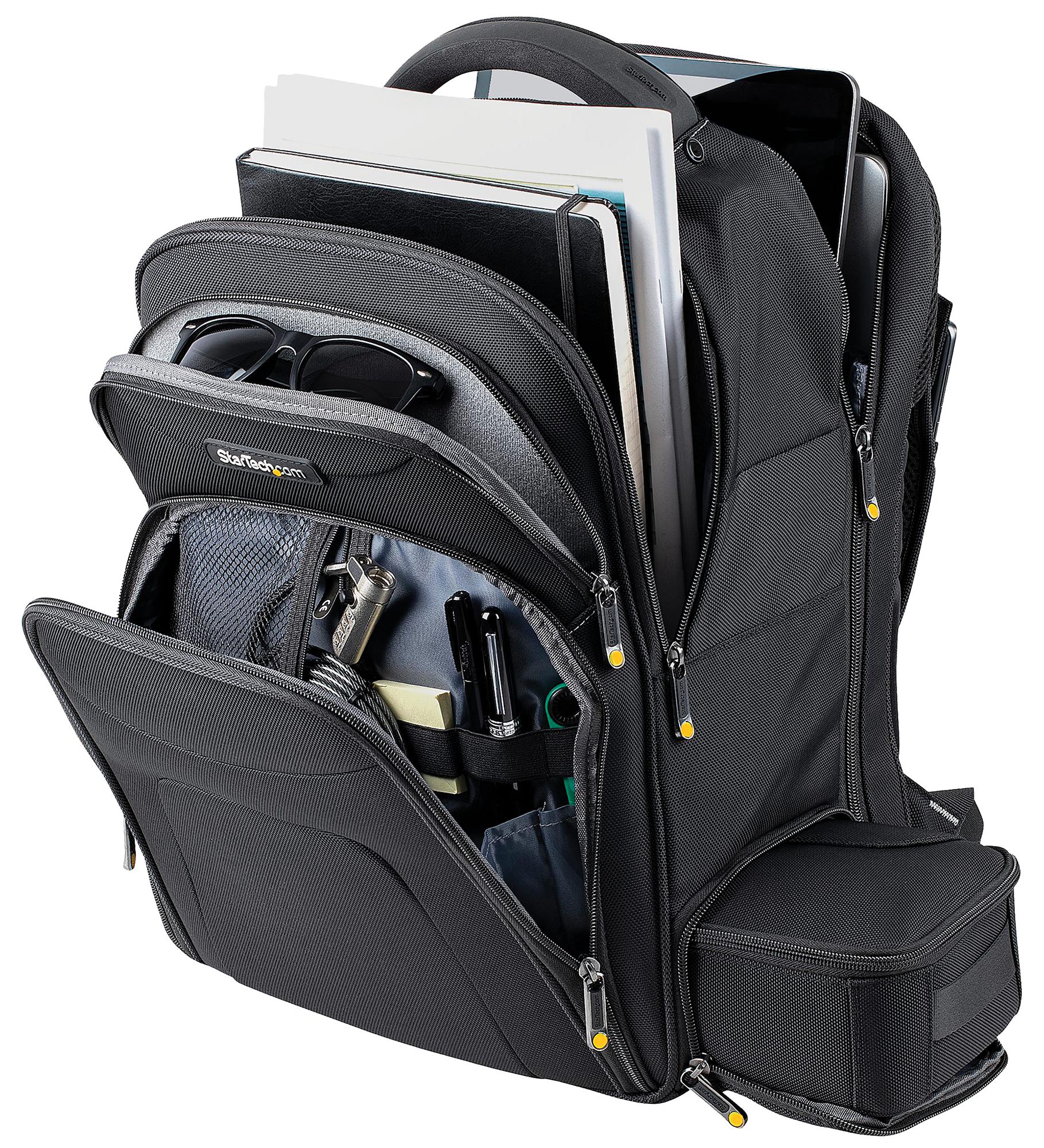 STARTECH NTBKBAG156 Laptop Backpack, 1680d Ballistic Nylon, 324mm x 203mm x 425mm, Black GTIN UPC EAN: 065030880909 - Image 4