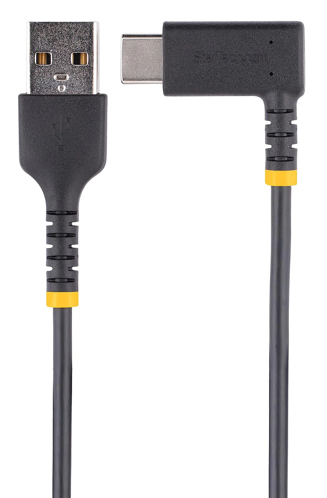 Startech R2ACR-1M-USB-CABLE R2ACR-1M-USB-CABLE USB Cable Type A Plug to 90&deg; C 1 m 3.3 ft 2.0 Black - Image 2
