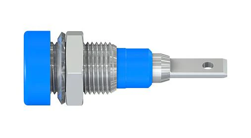 STAUBLI 23.0030-23 Banana Test Connector, 2mm, Jack, Panel Mount, 10 A, 60 VDC, Blue - Image 3