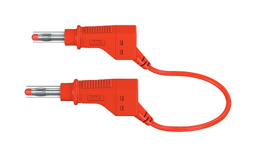 Staubli 66.9408-100-22 66.9408-100-22 Banana Test Lead 4mm Stackable Plug 3.3 ft 1 m Red 32 A - Image 3