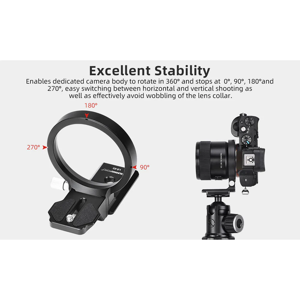 Sunwayfoto LS-63 Ring Lens Support with Arca-Type Collar - Image 2