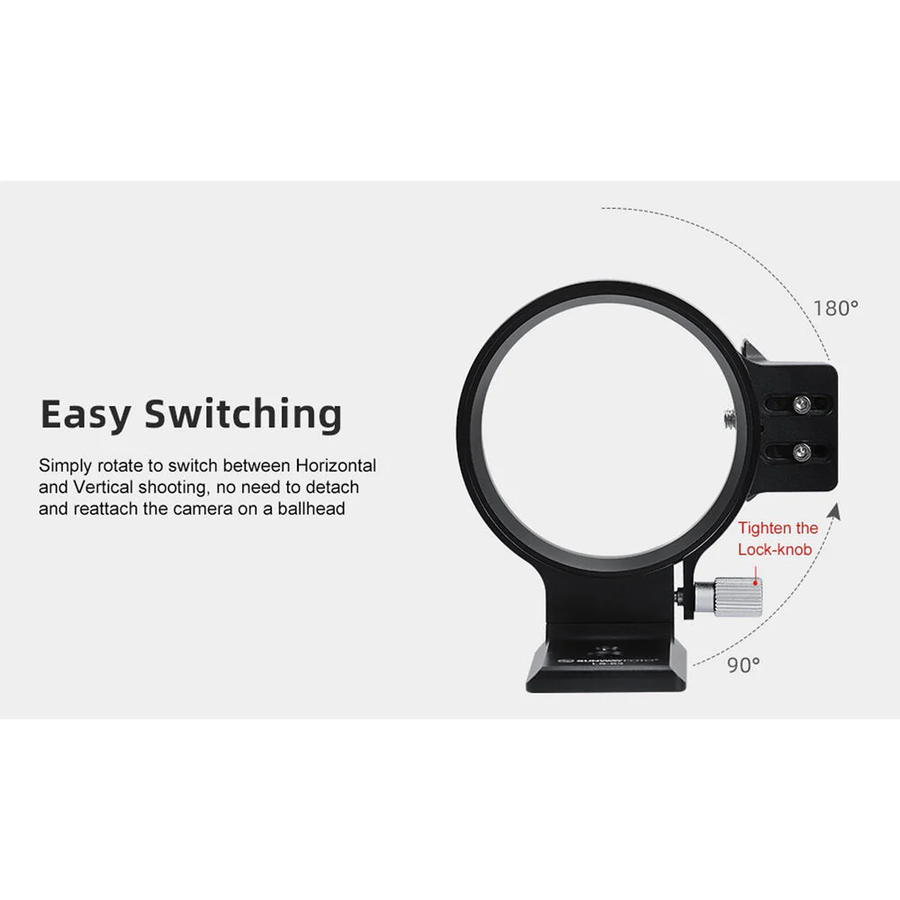 Sunwayfoto LS-63 Ring Lens Support with Arca-Type Collar - Image 5