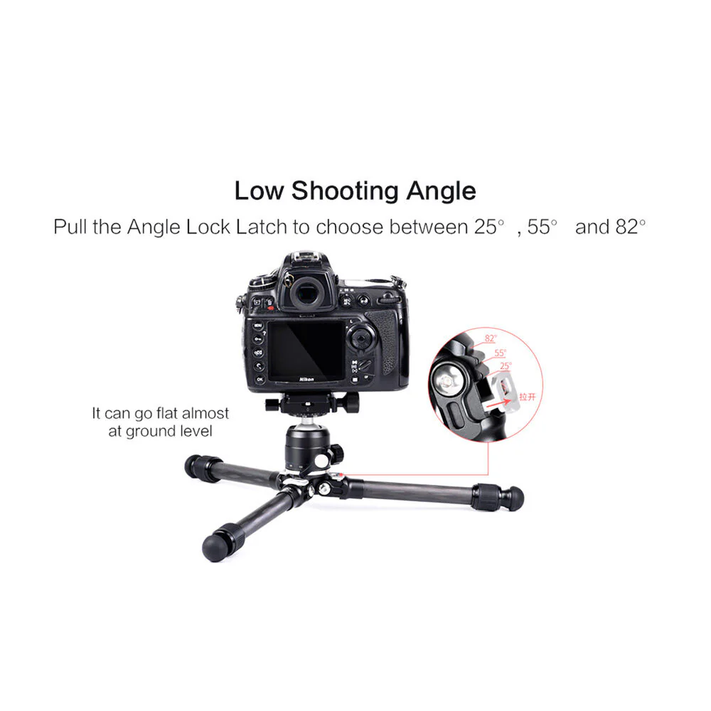 Sunwayfoto T16C20N II Mini Carbon Fiber Tripod Legs - Image 4