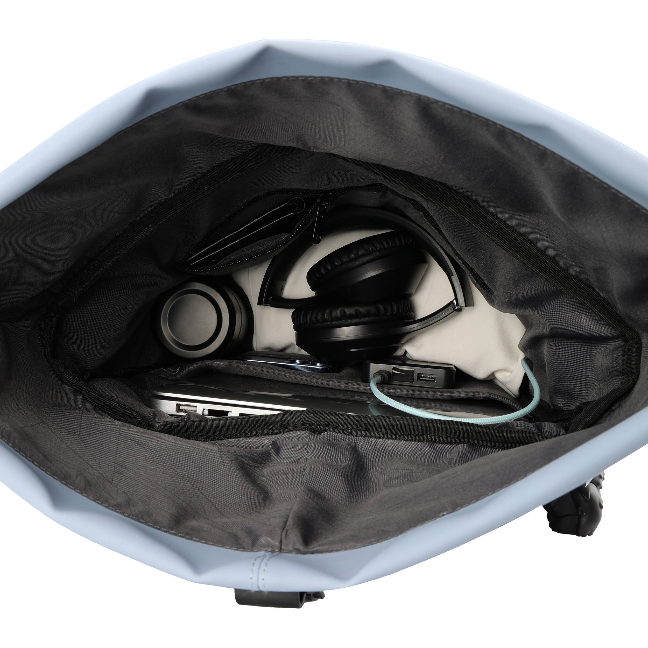 Swissdigital LAMONE Rolltop Backpack (Light Blue, 13L) - Image 4