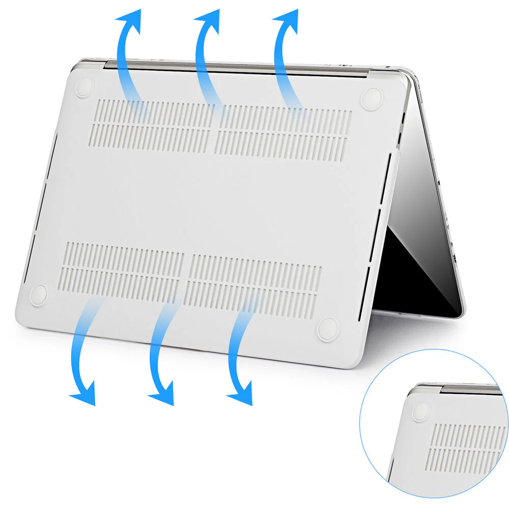 TechProtectus Hard-Shell Case with Keyboard Cover and Screen Protector for Apple 13" MacBook Air (White Marble) - Image 6