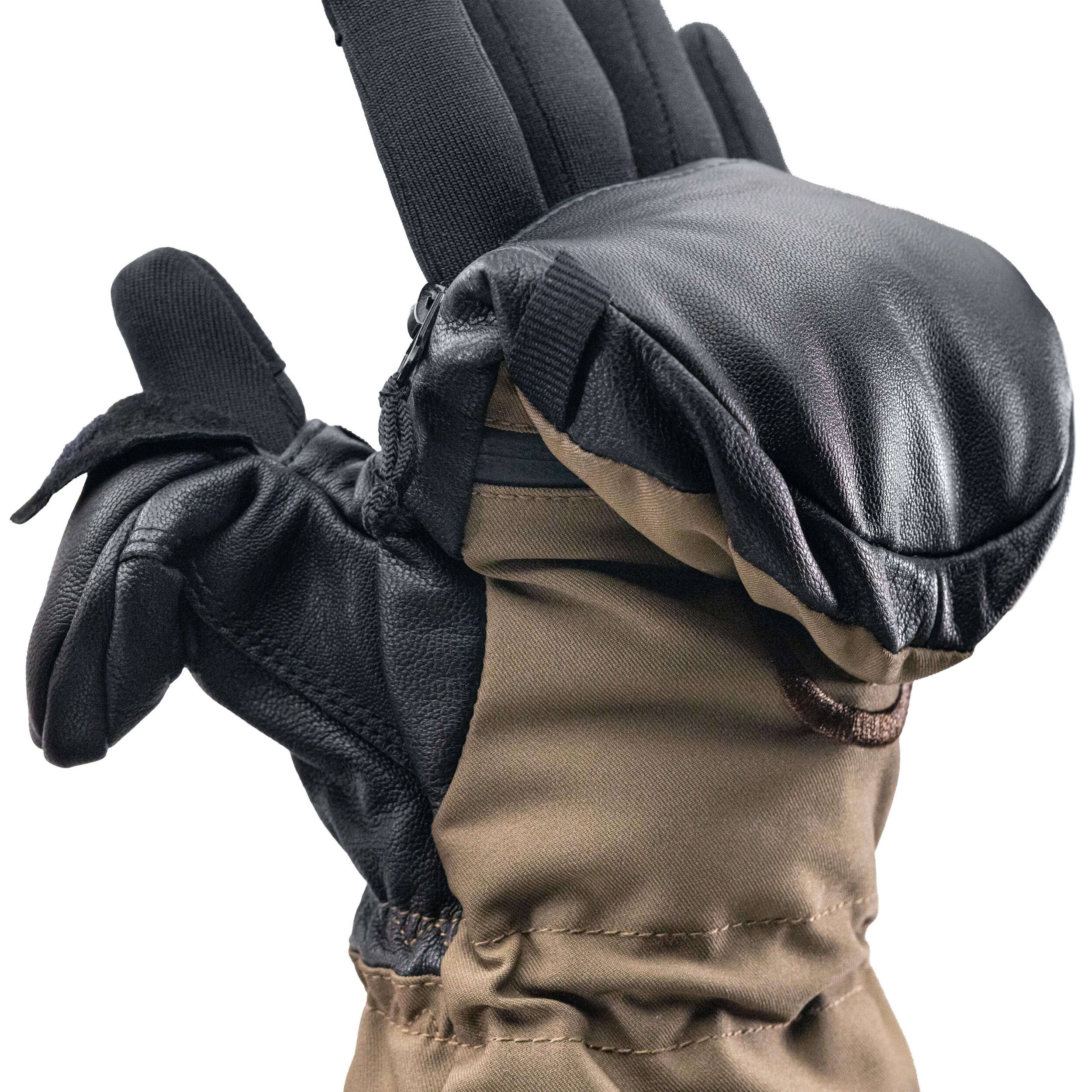 The Heat Company Shell Mittens (Size 6-7, Black) - Image 4