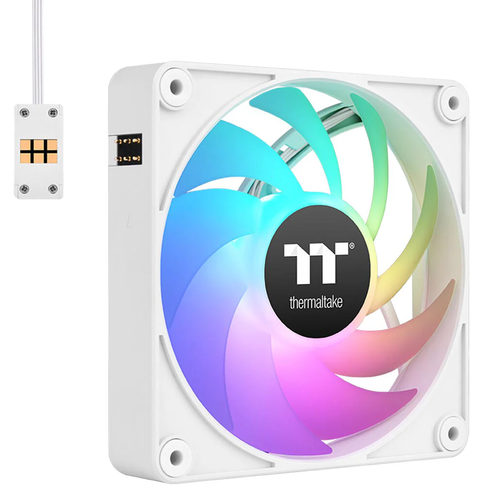 Thermaltake CT120 EX ARGB Sync PC 120mm Cooling Fan (3-Fan Pack, White) - Image 3
