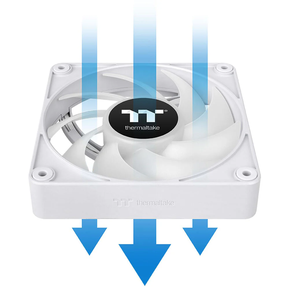 Thermaltake CT120 EX ARGB Sync PC 120mm Cooling Fan (3-Fan Pack, White) - Image 5