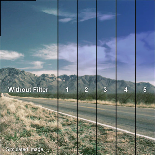 Tiffen 5.65 x 5.65" 2 Cool Blue Hard-Edge Graduated Filter - Image 3