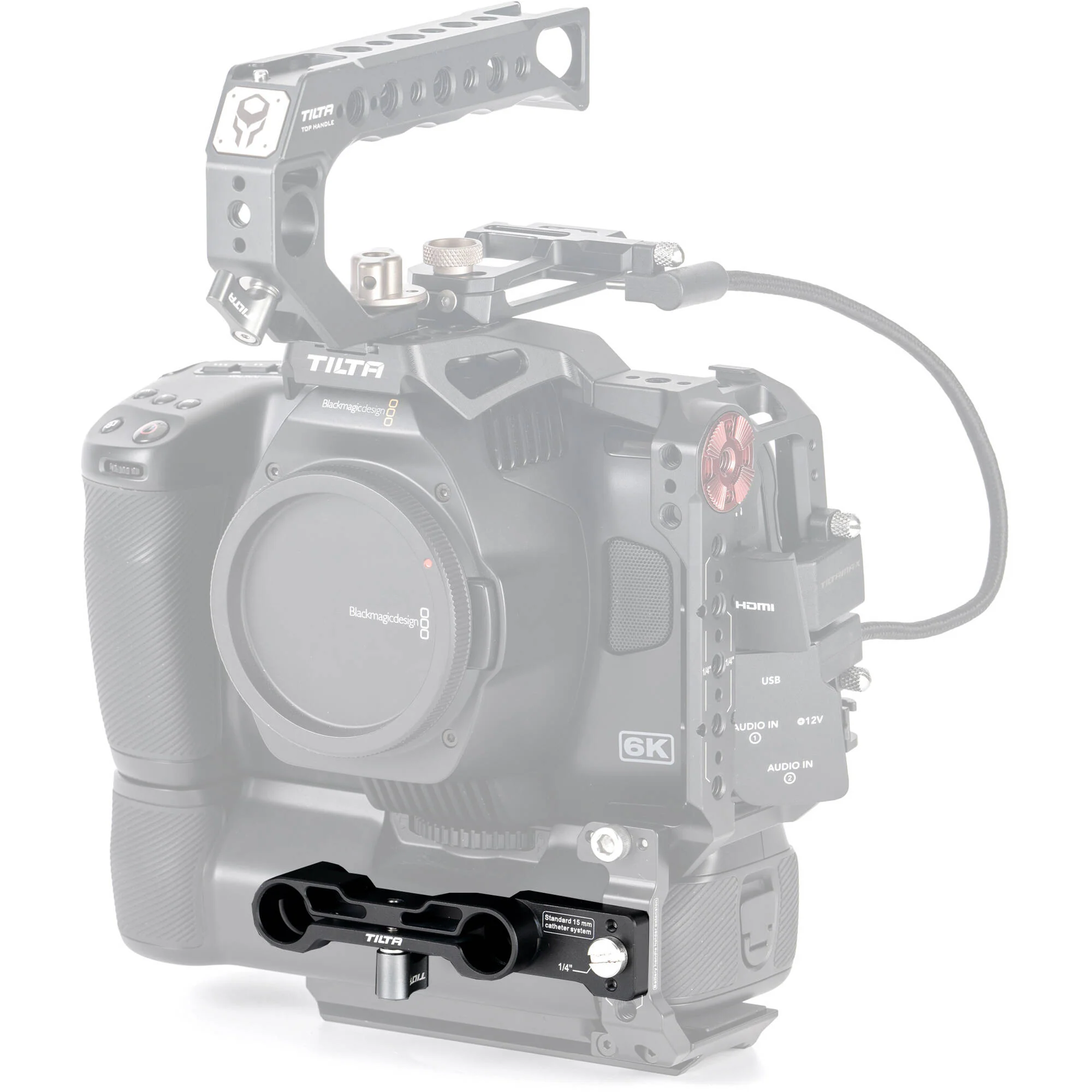 Tilta 15mm Rod Holder for Blackmagic Design Pocket Cinema Camera 6K Pro (Black) - Image 2