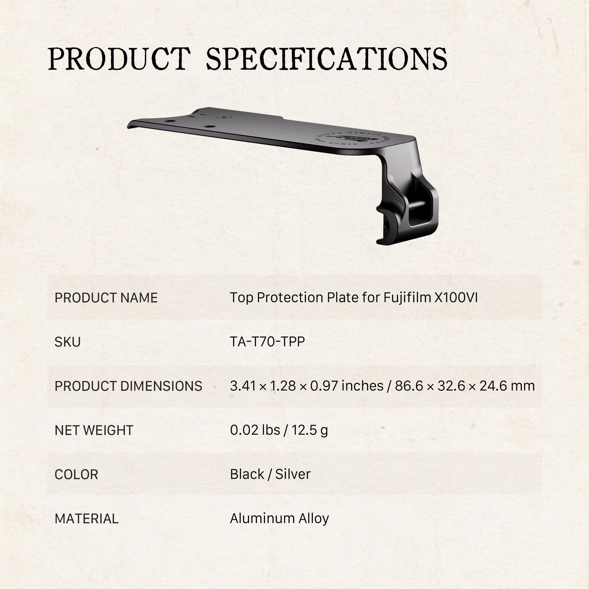 Tilta Top Protection Plate for FUJIFILM X100VI (Silver) - Image 3