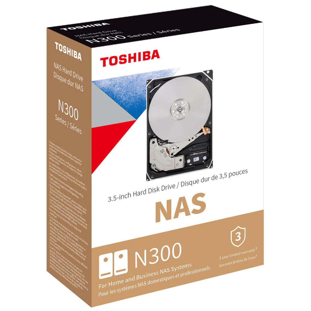 Toshiba 16TB N300 7200 rpm SATA III 3.5" Internal NAS HDD (4-Pack) - Image 2