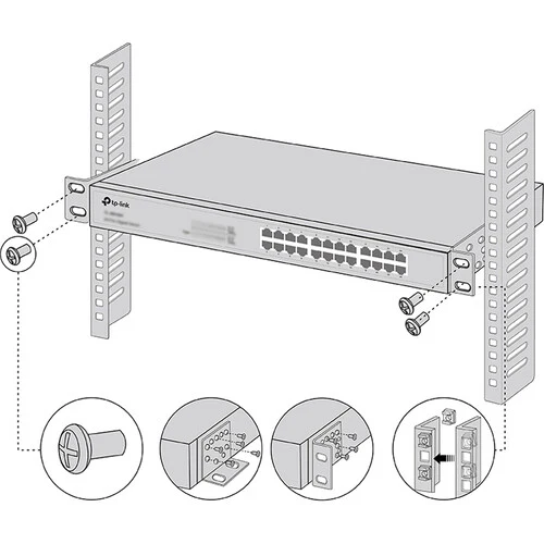 TP-Link 19" Switch 2-Piece Rack Mount Kit - Image 3