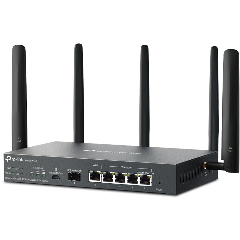 TP-Link ER706W-4G Omada 4G+ Cat6 AX3000 Gigabit VPN Gateway - Image 3