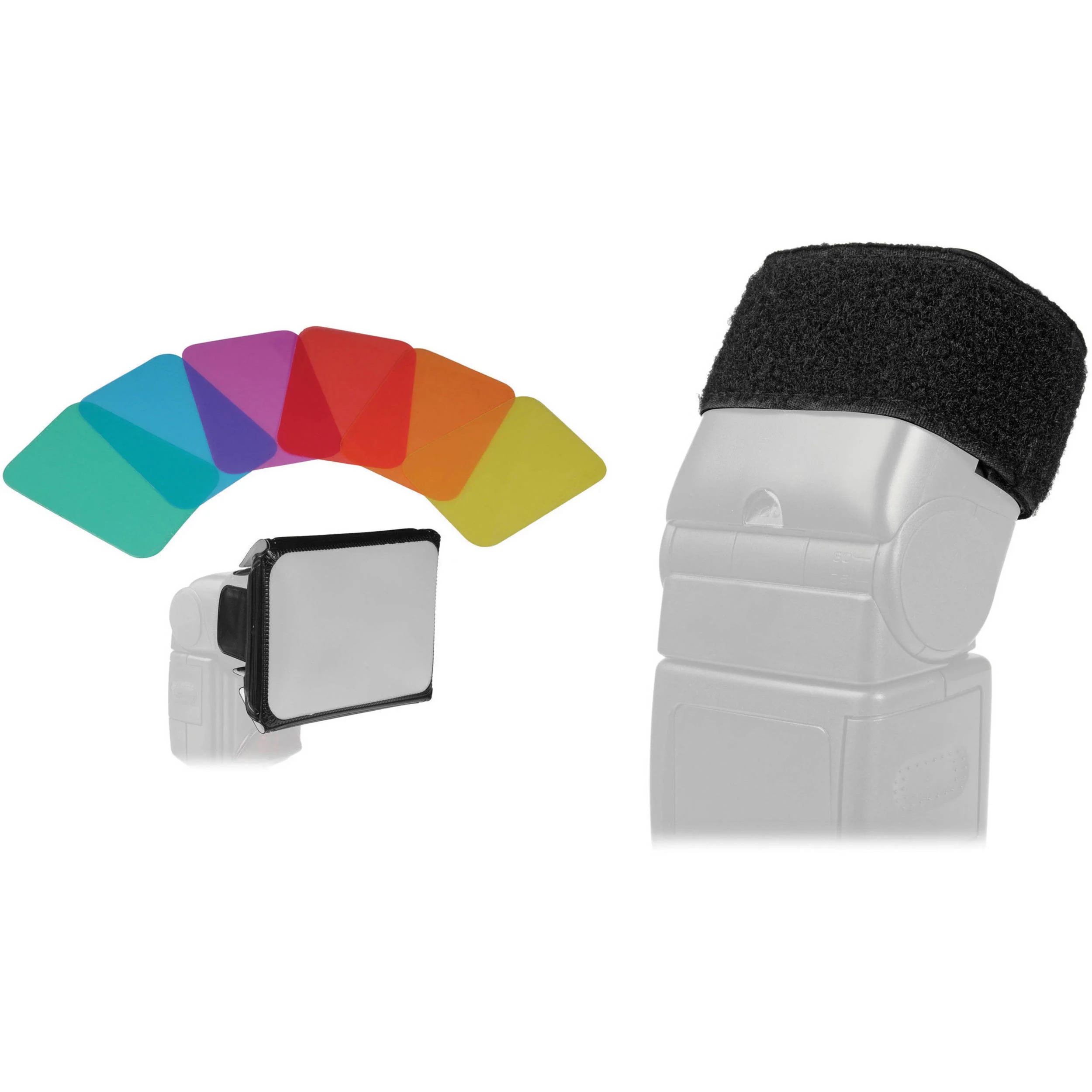 Vello Universal Softbox with Colored Gels and Cinch Strap Kit (Small) - Image 4