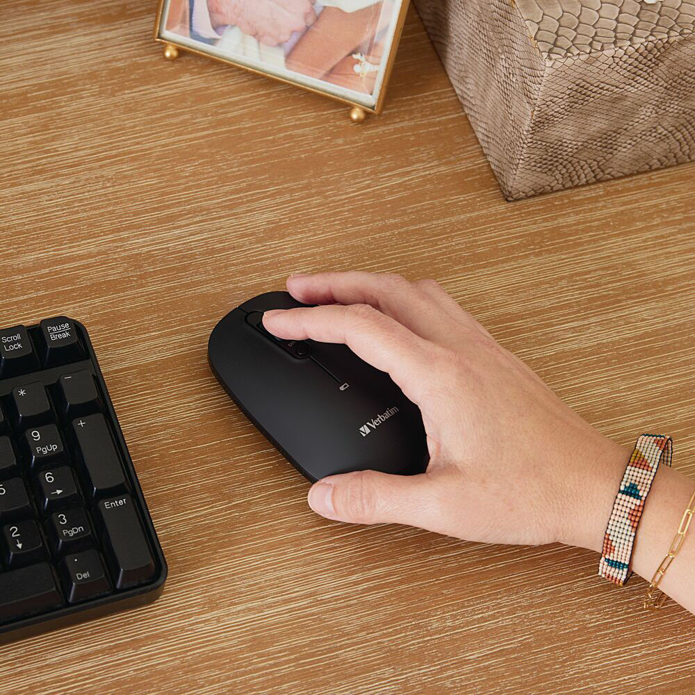 Verbatim Multi-Device Wireless Rechargeable Optical Mouse (Black) - Image 5