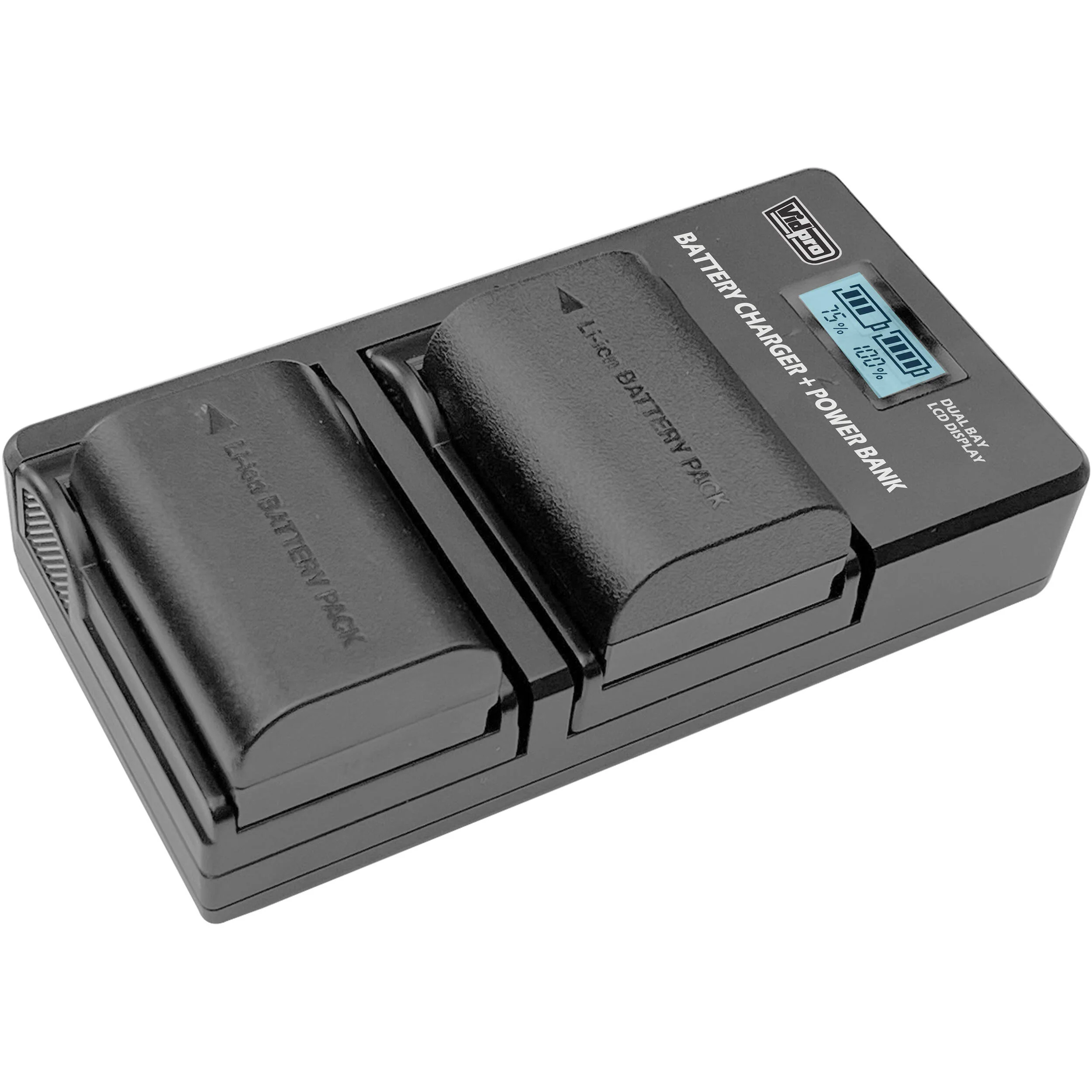 Vidpro Dual-Bay LCD Digital Charger for 3 to 4V Canon Batteries for Canon BP-110 - Image 4