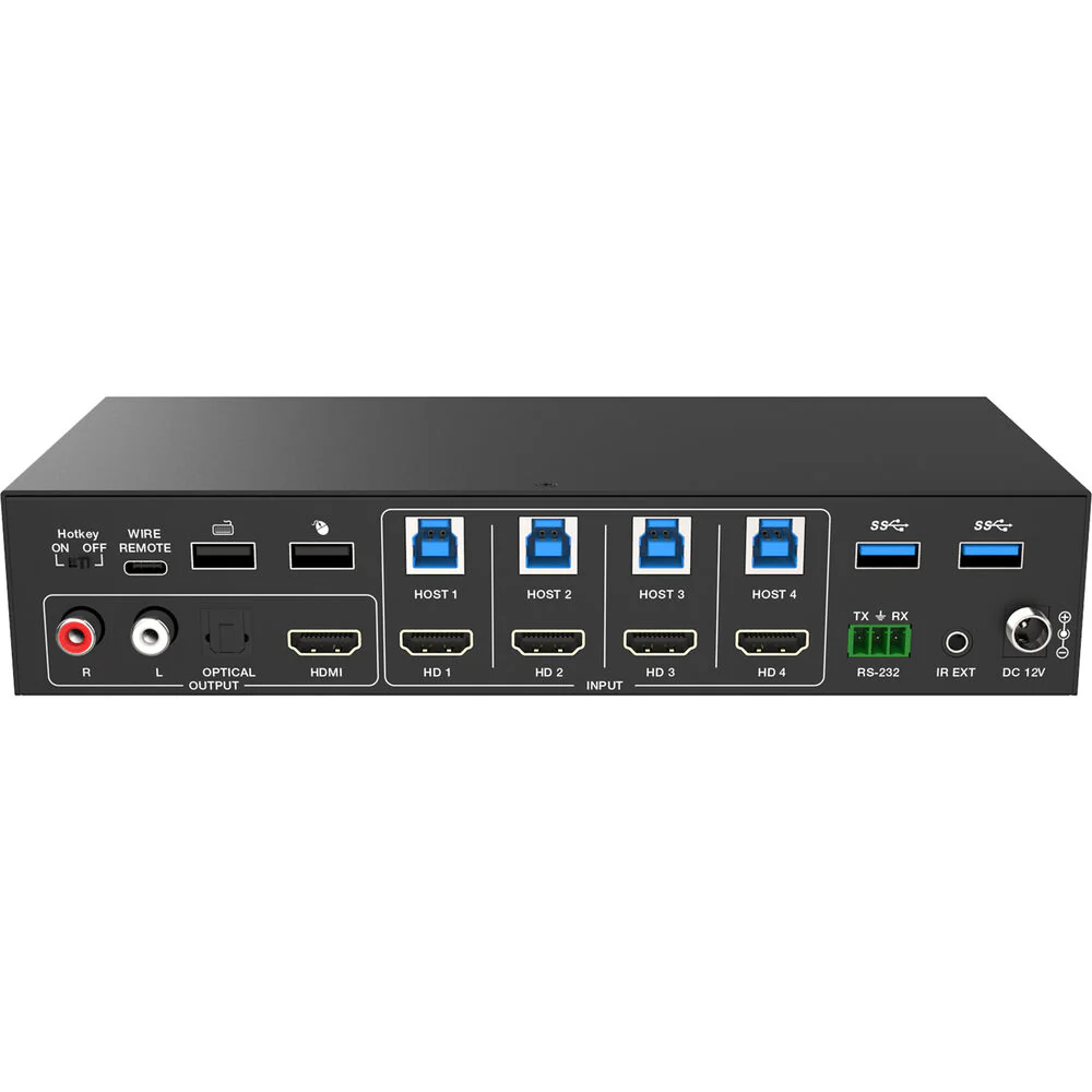 VigilLink 4x1 4K60 HDMI Seamless KVM Switcher with Multiviewer - Image 2