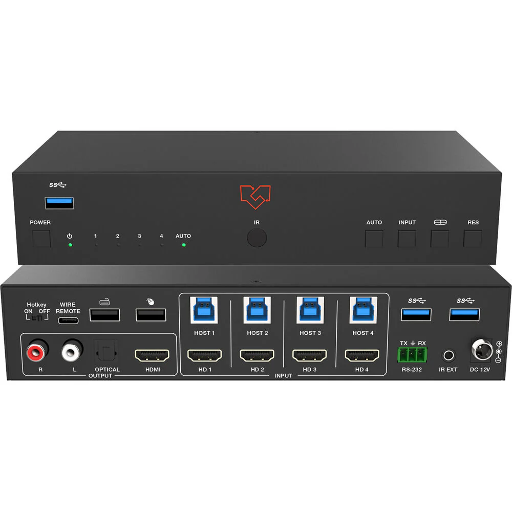 VigilLink 4x1 4K60 HDMI Seamless KVM Switcher with Multiviewer - Image 4