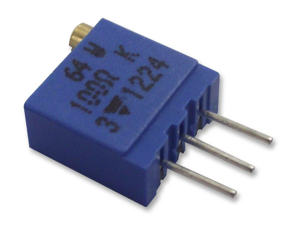 VISHAY M64W204KB40 Trimmer Potentiometer, 200 kohm, 500 mW, ± 10%, 64W Series, 21 Turns, Through Hole