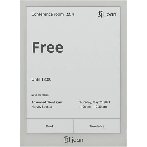 Visionect Joan 6 Pro E-Paper Conference Room Booking Display Gray - Image 2