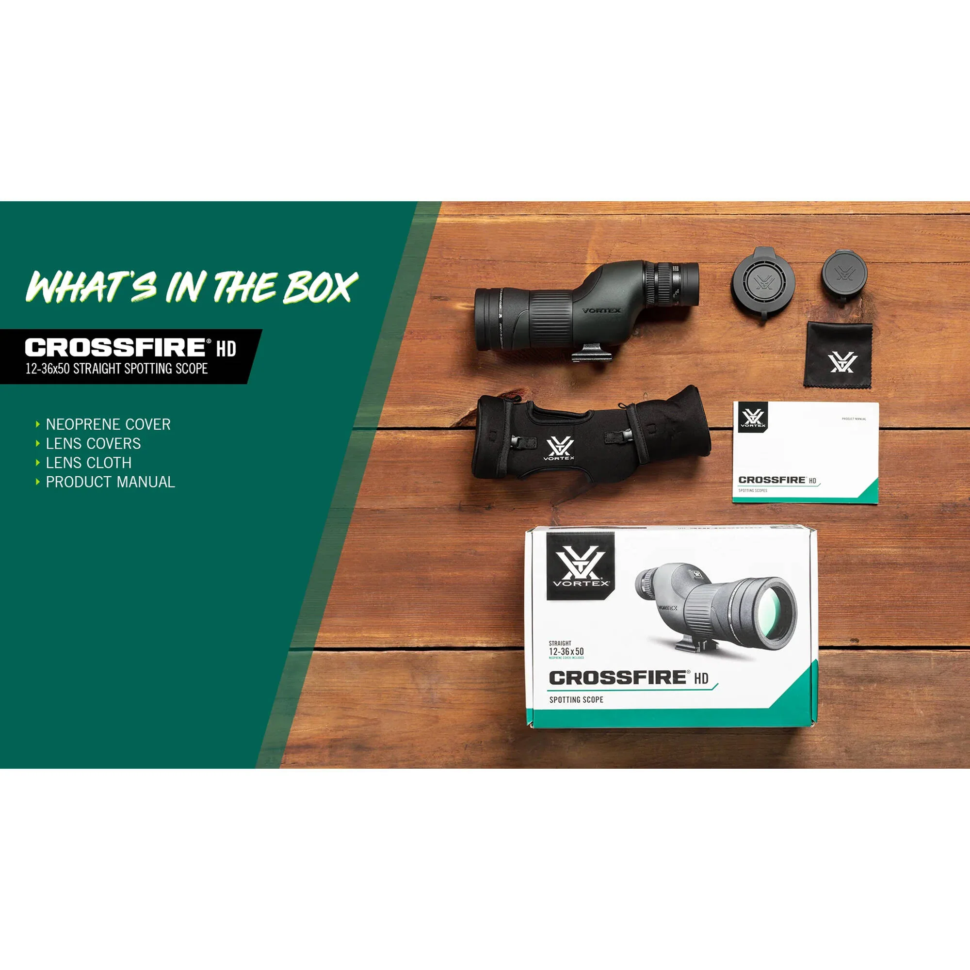 Vortex 12-36x50 Crossfire HD Spotting Scope (Straight Viewing) - Image 5
