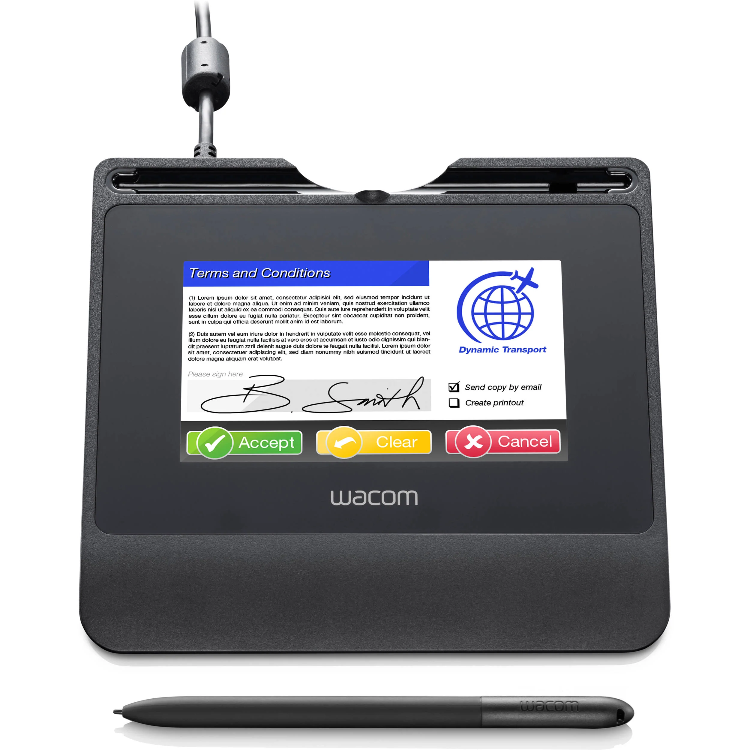 Wacom 5" STU540 800x480 Color Signature Pad - Image 4