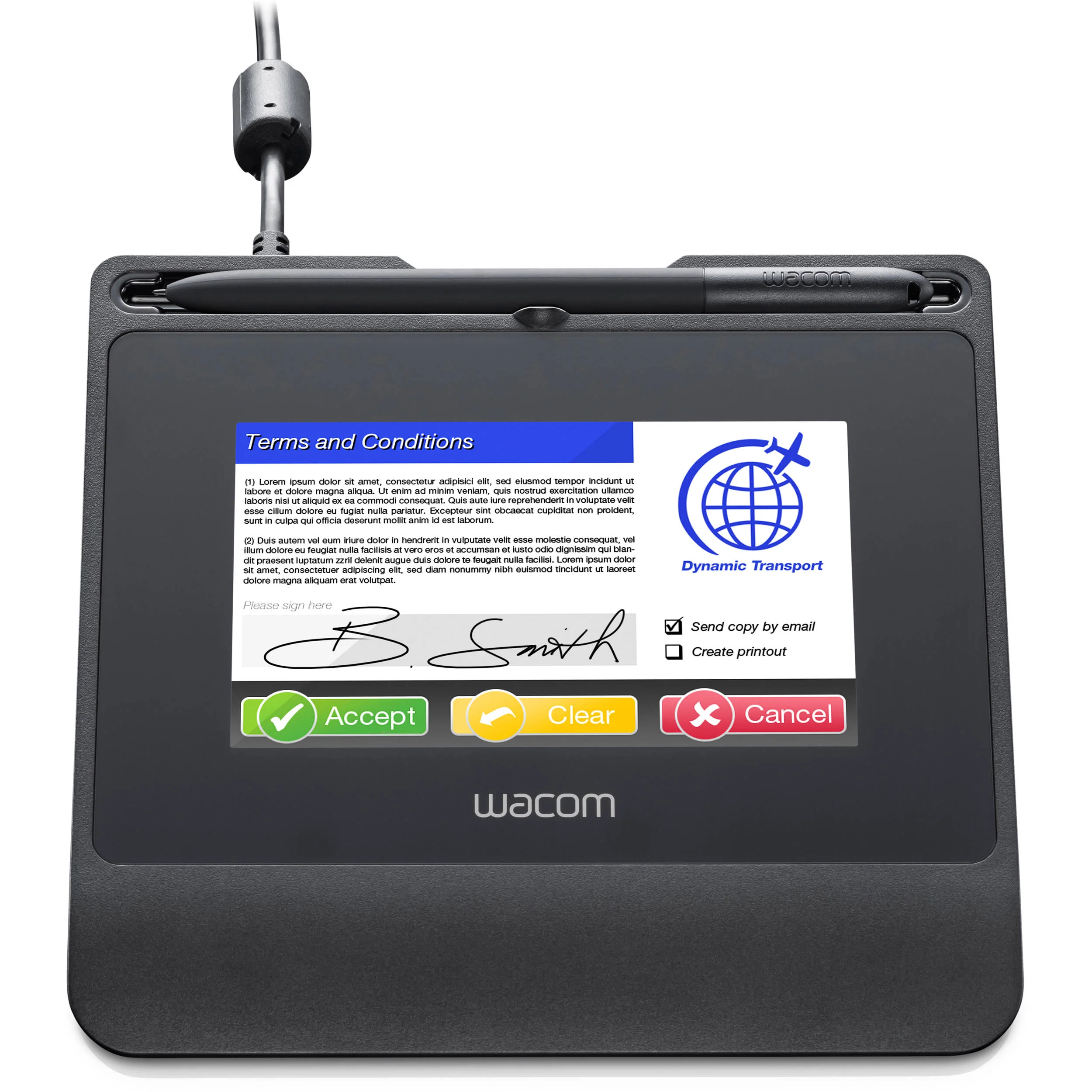 Wacom 5" STU540 800x480 Color Signature Pad - Image 5