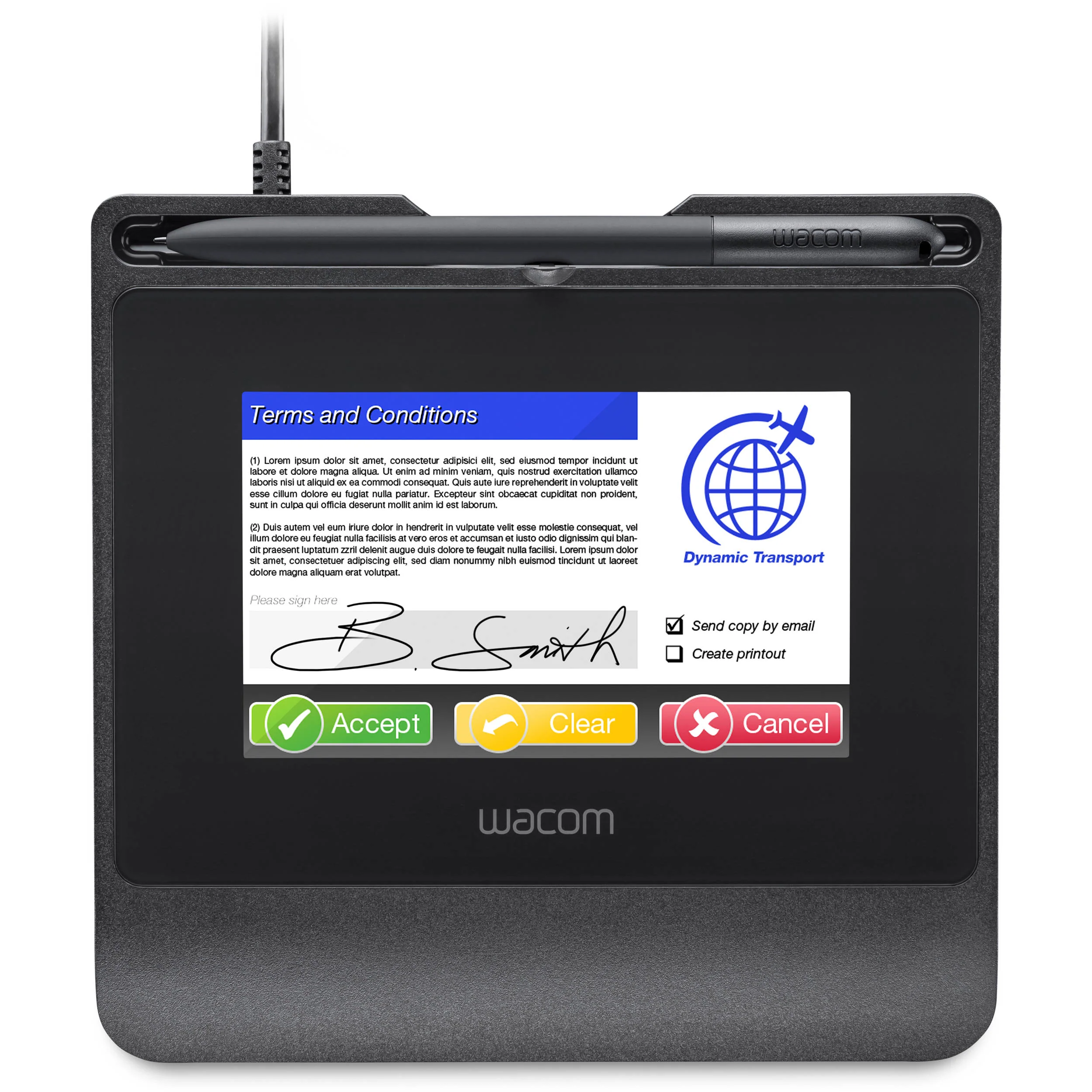 Wacom 5" STU540 800x480 Color Signature Pad - Image 7