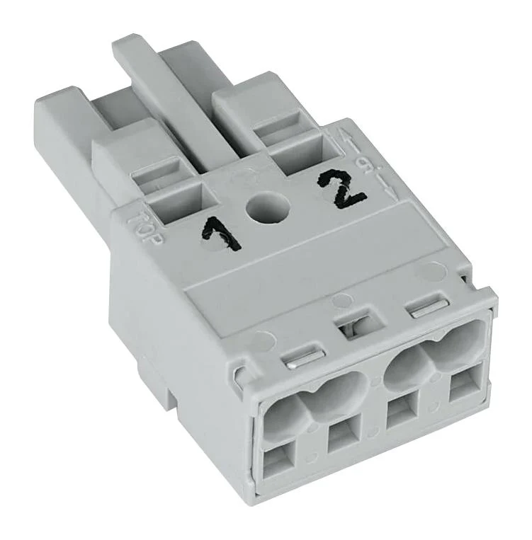 WAGO 770-242 Pluggable Terminal Block, 10 mm, 2 Ways, 20AWG to 12AWG, 4 mm&sup2;, Push In, 25 A - Image 2