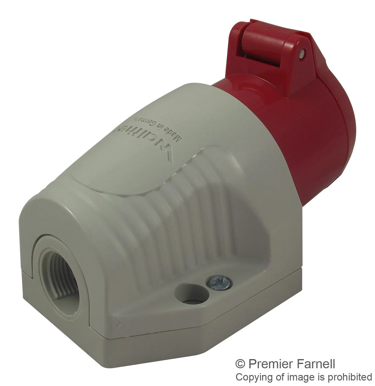 Walther 110406 Pin &amp; Sleeve Connector 16 A 400 V Panel Mount Outlet 3P+E Red White - Image 2