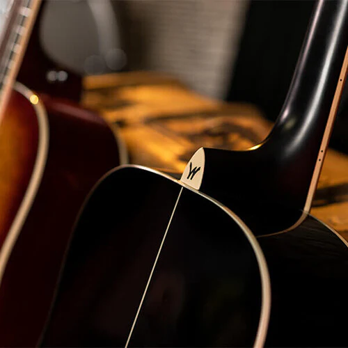 Washburn Deep Forest Burl D Dreadnought Acoustic Guitar (Black Fade) - Image 5