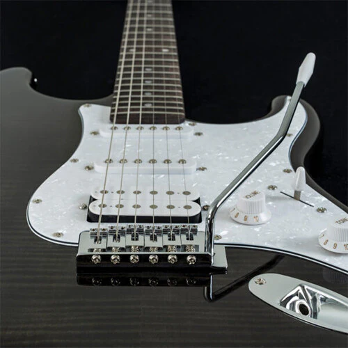 Washburn Sonamaster Deluxe Electric Guitar (Transparent Black) - Image 4