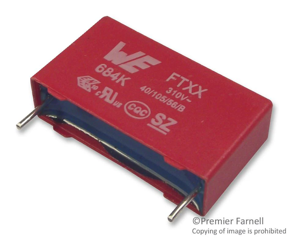 Wurth Elektronik 890334026034CS 890334026034CS Safety Capacitor Metallized PP Radial Box - 2 Pin 2.2 µF ± 10% X2 Through Hole