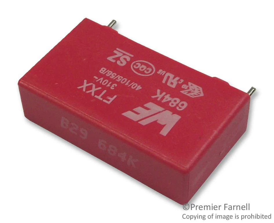Wurth Elektronik 890334026034CS 890334026034CS Safety Capacitor Metallized PP Radial Box - 2 Pin 2.2 µF ± 10% X2 Through Hole - Image 2
