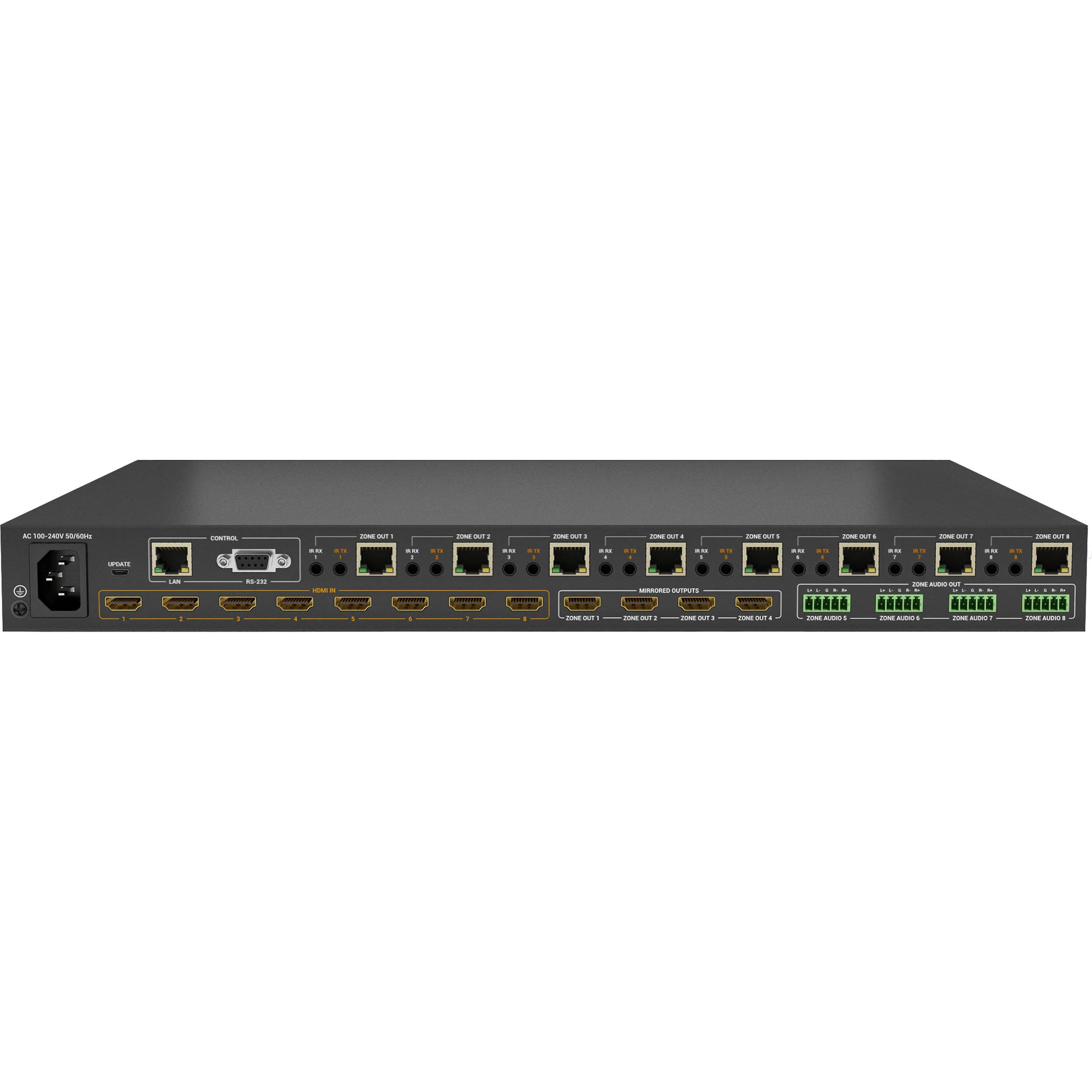 WyreStorm 8x8 4K30 HDBaseT Matrix Kit with 8 x Receivers (115') - Image 2