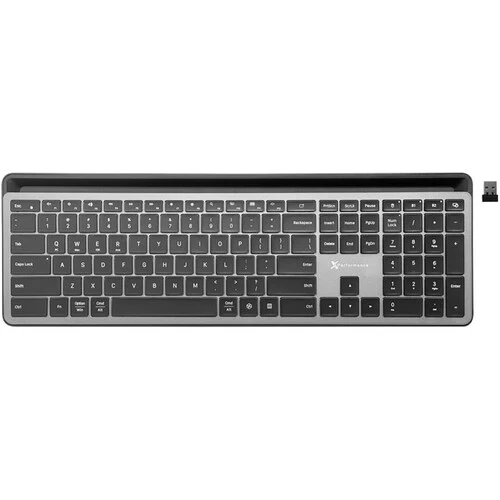 X9 Performance Full-Size Rechargeable Backlit Keyboard with Tablet & Phone Holder (Gray) - Image 2