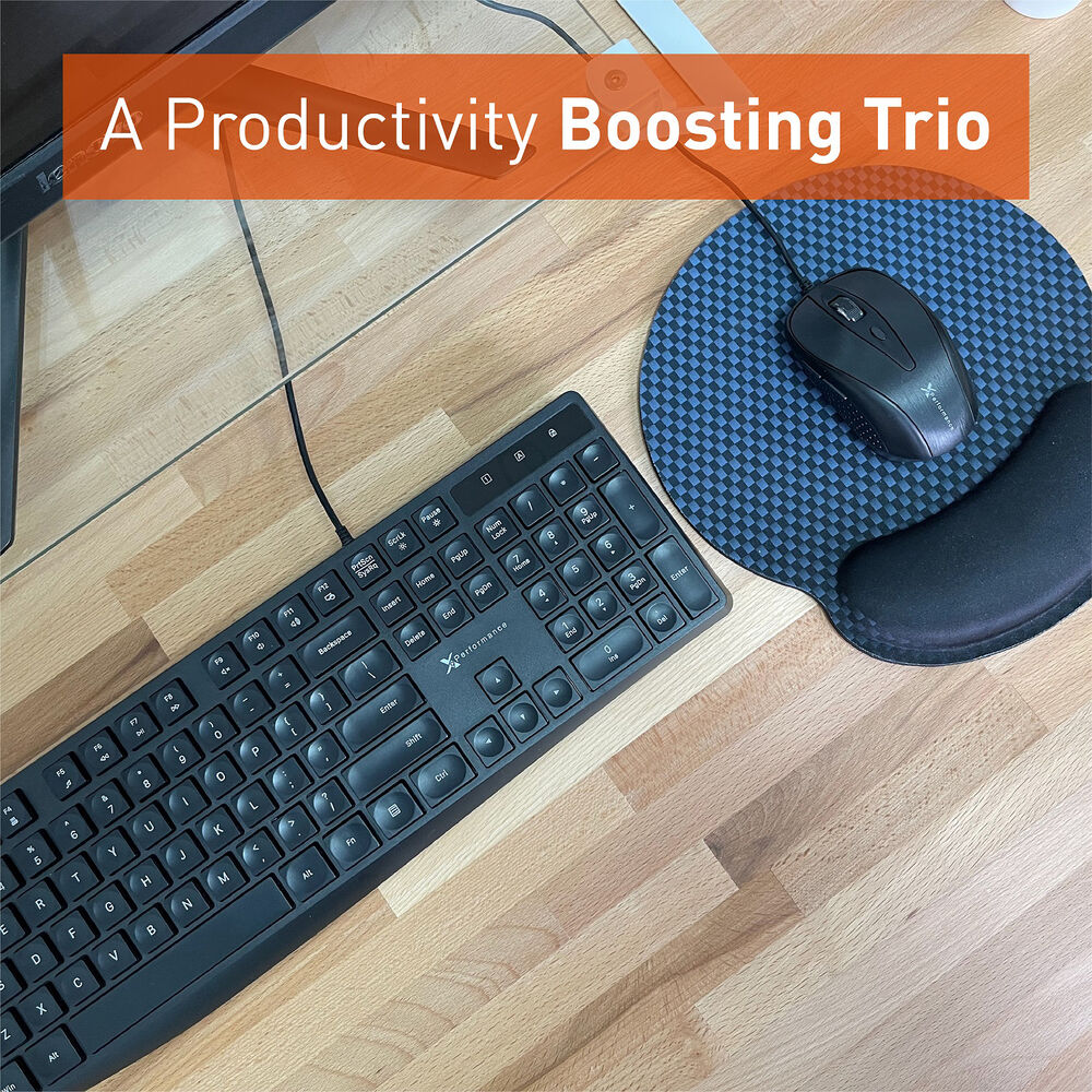 X9 Performance Full-Size USB Keyboard and Mouse with Mouse Pad for Windows - Image 3