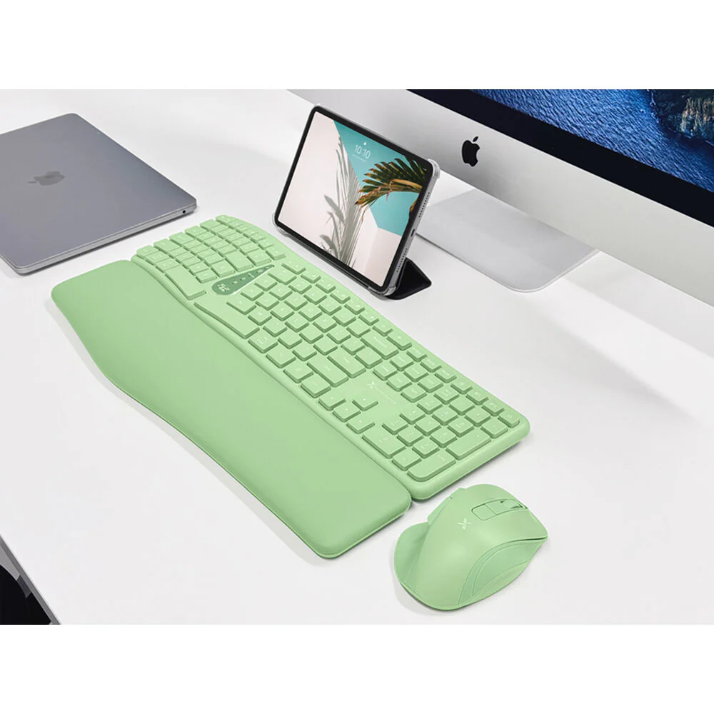 X9 Performance Multi-Device Wireless Ergonomic Keyboard and Mouse Combo (Light Green) - Image 6