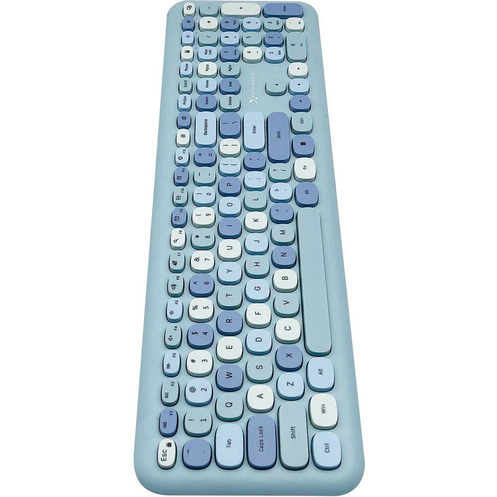X9 Performance Wireless Keyboard and Mouse (Light Blue) - Image 6
