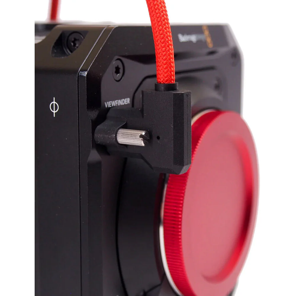 XLCS Designs Locking USB-C Right-Angle to Right-Angle EVF Cable for PYXIS 6K (19.7", Red) - Image 3