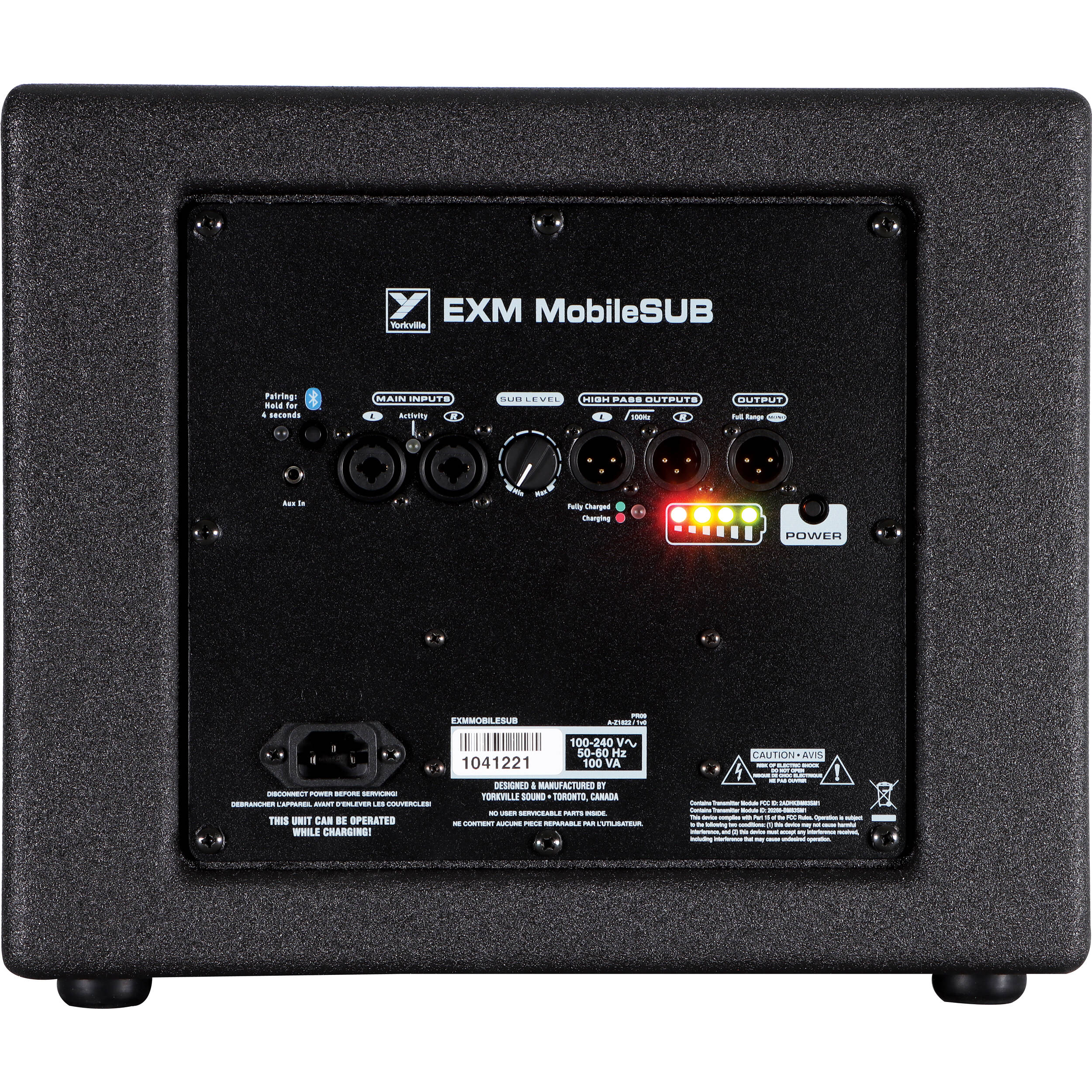 Yorkville Sound EXM-Mobile-Sub Portable Dual 8" Battery Powered Subwoofer - Image 3