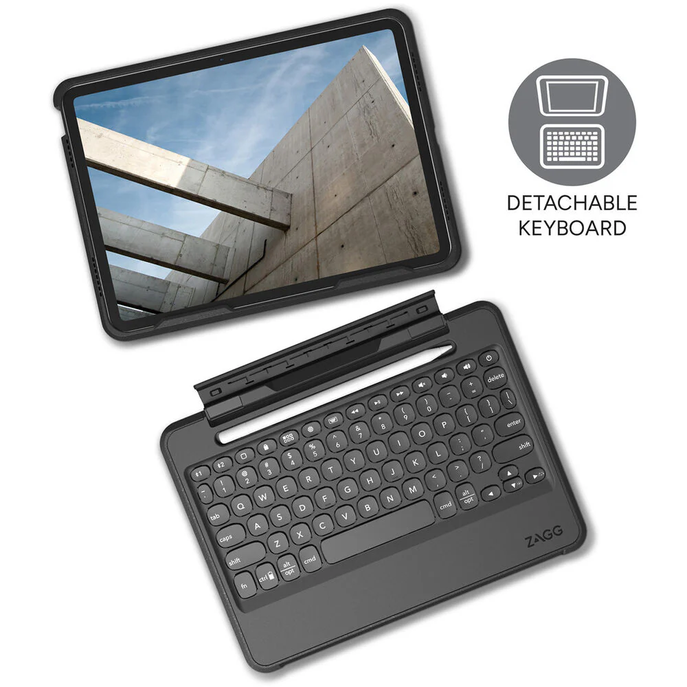 ZAGG Rugged Book Wireless Keyboard & Case for 10.9" Apple iPad 10th Gen (Black) - Image 2