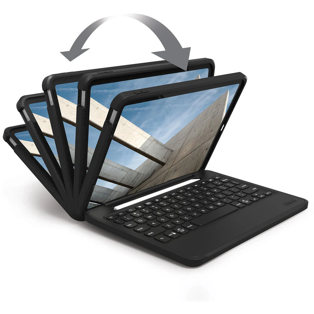 ZAGG Rugged Book Wireless Keyboard & Case for 10.9" Apple iPad 10th Gen (Black) - Image 6