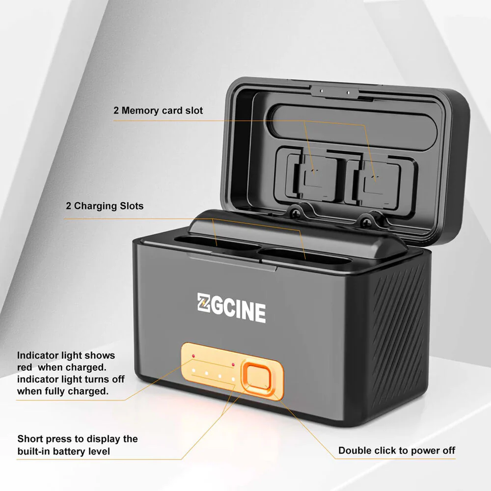 ZGCINE Charging Case for Sony NP-BX1 Battery with 2-Charging Slots - Image 3